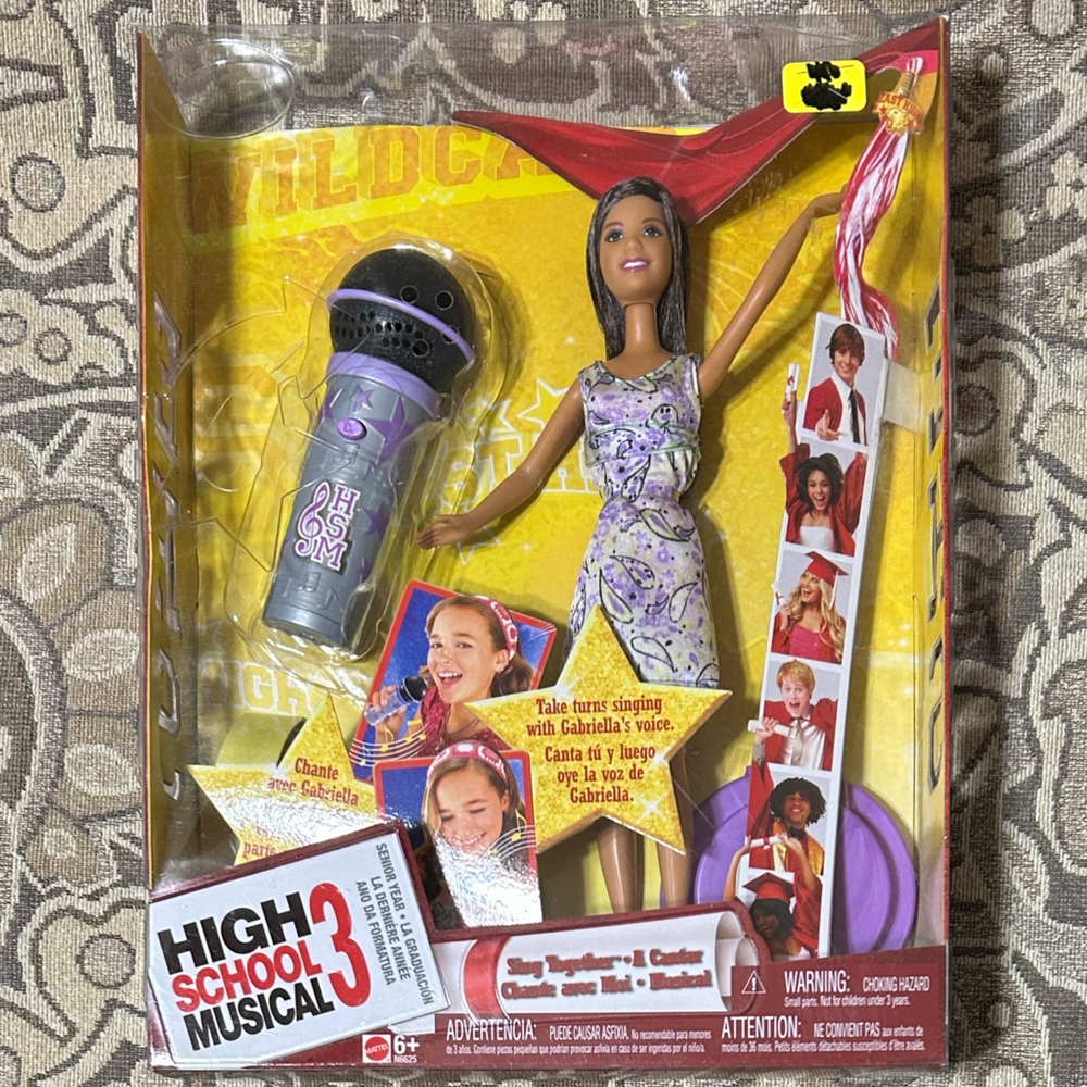 New Vintage High School Musical 3 Gabriella Doll Senior Year Sing Together 2008